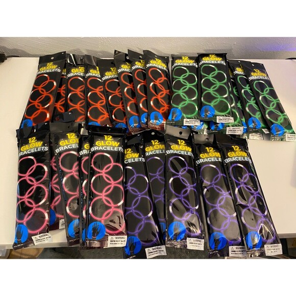 Lot of 27 packages of Glow Bracelets 12 Bracelets in each pack